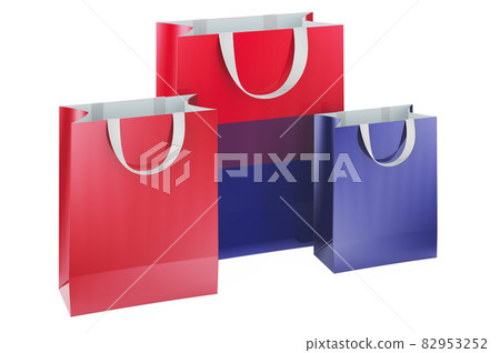 Shopping bags with bisexual flag, 3D rendering Shopping bags with bisexual flag, 3D rendering 82953252