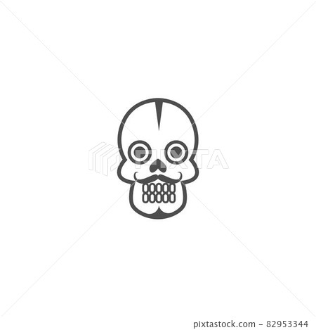 Skull logo icon design vector template 82953344