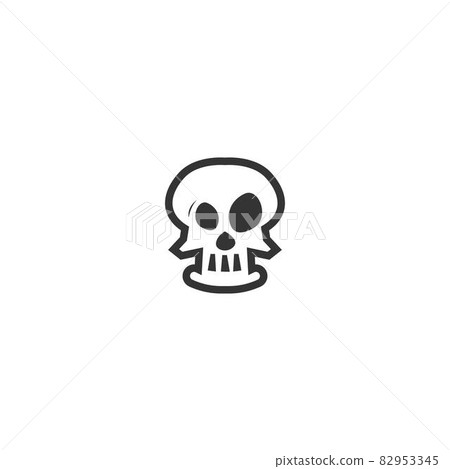 Skull logo icon design vector template 82953345