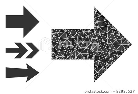 Vector Triangle Filled Arrow Right Icon with Bonus Icons 82953527