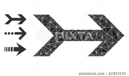 Vector Triangle Filled Arrow Right Icon with Bonus Icons 82953535
