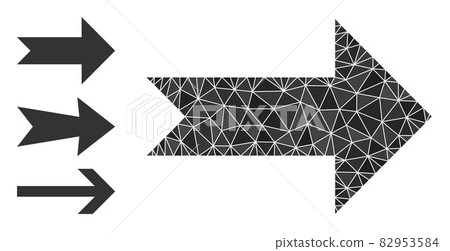 Vector Polygonal Arrow Right Icon and Similar Icons 82953584