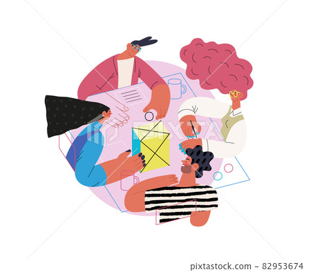 Startup illustration. Concept of building new business Startup illustration. Concept of building new business 82953674