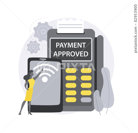 NFC connection abstract concept vector illustration. 82953900