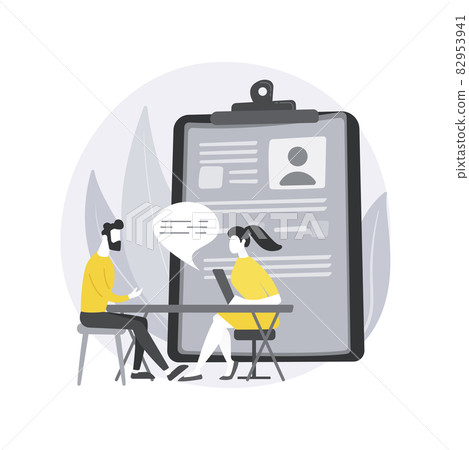 Job interview abstract concept vector illustration. 82953941