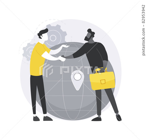 Expat work abstract concept vector illustration. 82953942