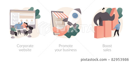 Business growth abstract concept vector illustrations. Business growth abstract concept vector illustrations. 82953986