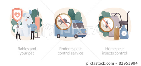 Pest removal abstract concept vector illustrations. 82953994
