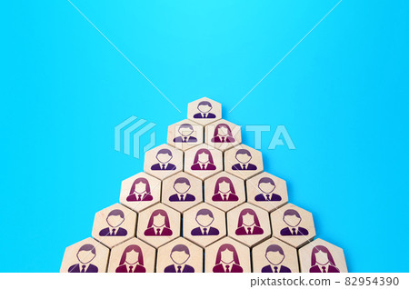 Formation in the form of a pyramid. Classic form of organizational management. Career, corporate culture. Reliable structure of business company. Personnel management. Human resources, headhunting. Formation in the form of a pyramid. Classic form of organizational management. Career, corporate culture. Reliable structure of business company. Personnel management. Human resources, headhunting. 82954390