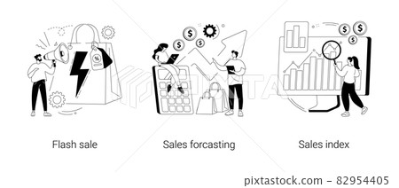 Retail profit plan abstract concept vector illustrations. 82954405