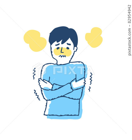 Symptoms of illness fever and chills - Stock Illustration [82954942 ...