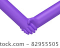 Vector cartoon business handshake, isolated 82955505
