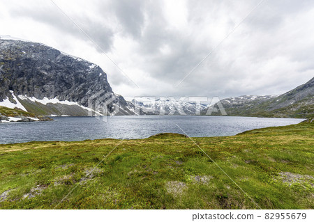 View on lake Djupvatnet near Geiranger in Norway in summer 82955679