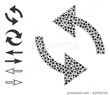 Dotted Exchange Arrows Mosaic of Rounded Dots and Other Icons Dotted Exchange Arrows Mosaic of Rounded Dots and Other Icons 82956239