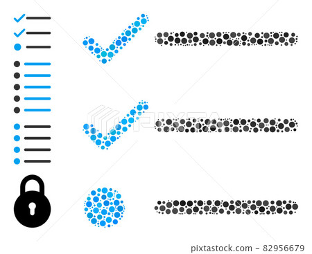 Dotted Checklist Composition of Round Dots and... - Stock Illustration ...