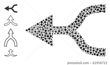 Dotted Combine Arrow Left Collage of Rounded Dots and Other Icons Dotted Combine Arrow Left Collage of Rounded Dots and Other Icons 82956722