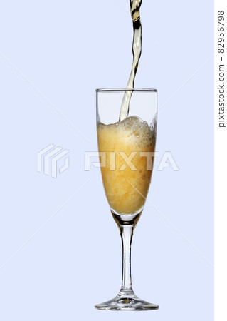 Beer poured into a glass 82956798