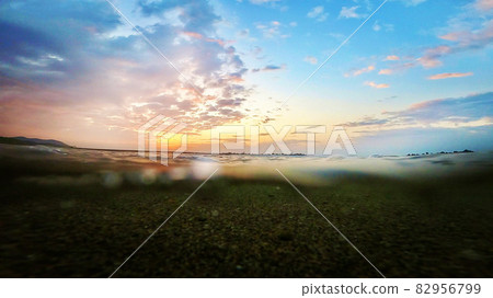 Dawn seen from the sea 82956799