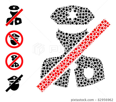 Dotted Closed Police Patrol Collage of Circles and Similar Icons 82956962