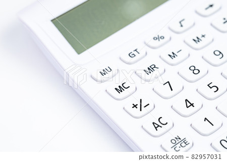 [Economy] White calculator household budget 82957031
