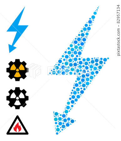 Dotted Electric Strike Mosaic of Circles and Similar Icons Dotted Electric Strike Mosaic of Circles and Similar Icons 82957134