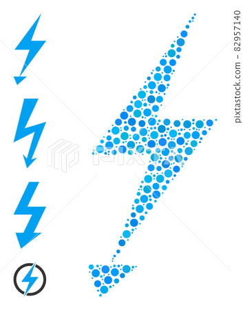 Dotted Electric Strike Composition of Circles and Similar Icons Dotted Electric Strike Composition of Circles and Similar Icons 82957140
