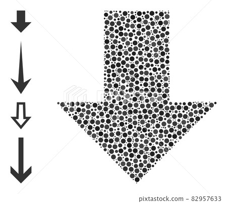 Dotted Arrow Down Composition of Rounded Dots and Similar Icons Dotted Arrow Down Composition of Rounded Dots and Similar Icons 82957633