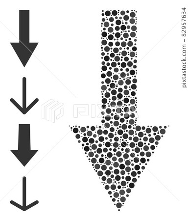 Dotted Arrow Down Composition of Circles and Other Icons Dotted Arrow Down Composition of Circles and Other Icons 82957634