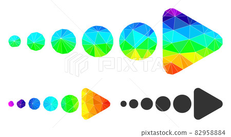 Vector Triangle Filled Arrow Right Icon with Spectrum Gradient Vector Triangle Filled Arrow Right Icon with Spectrum Gradient 82958884