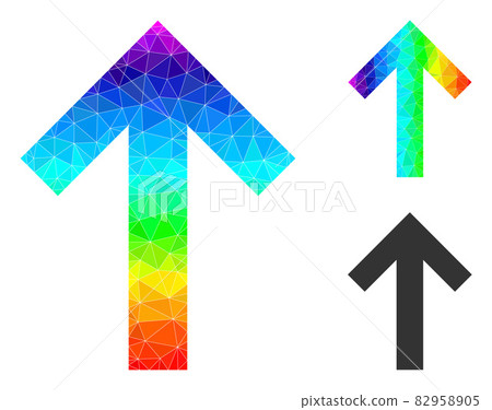 Vector Triangle Filled Arrow Up Icon with... - Stock Illustration ...