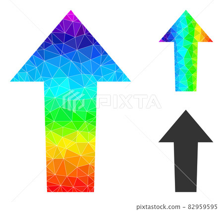 Vector Triangle Filled Arrow Up Icon with... - Stock Illustration ...