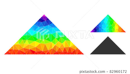 Vector Lowpoly Arrowhead Up Icon with Spectral... - Stock Illustration ...