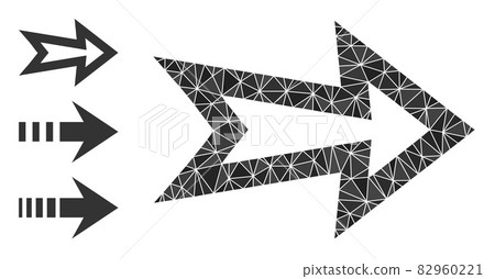 Vector Lowpoly Arrow Right Icon and Bonus Icons Vector Lowpoly Arrow Right Icon and Bonus Icons 82960221