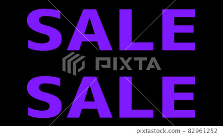 Sale advertisement iris color letters 82961252
