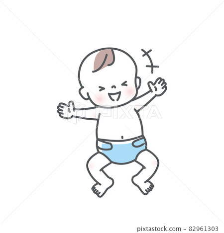 微笑寶貝插畫素材 82961303