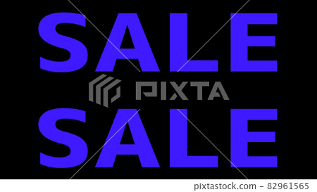 Sale advertisement Iris color letters 82961565