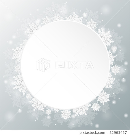 Festive wreath snowflakes, New Year or Christmas - Stock Illustration ...