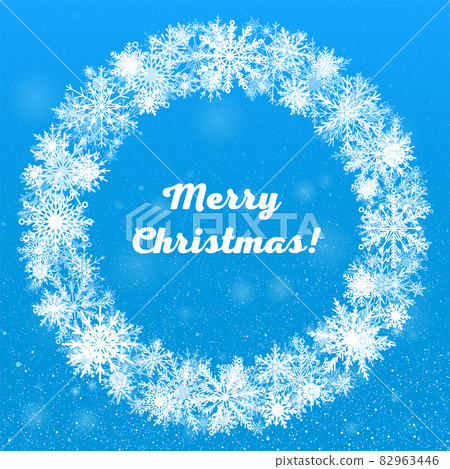Festive wreath snowflakes, New Year or Christmas - Stock Illustration ...