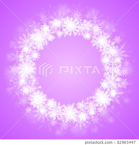 Festive wreath snowflakes, New Year or Christmas - Stock Illustration ...