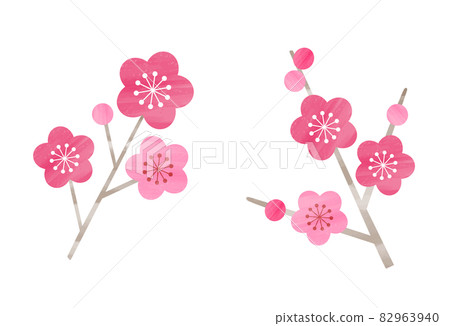 可愛的梅花插圖集 可愛的梅花插圖集 82963940