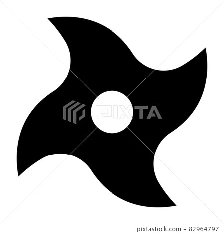 Ninja shuriken silhouette Ninja shuriken silhouette 82964797