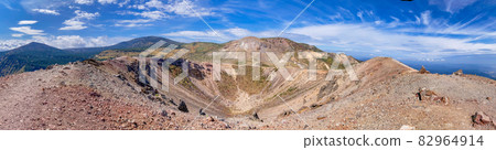 (Fukushima Prefecture) Azuma Kofuji summit crater panoramic view 82964914