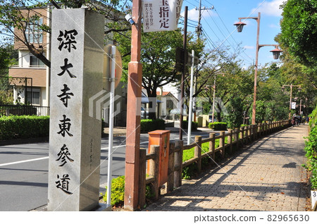 調布市神代寺東參道和街景 82965630