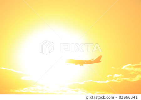 Sunset and Airplane 82966341