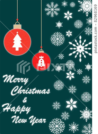 Greeting card with snowflake icon and Santa decoration Greeting card with snowflake icon and Santa decoration 82968169