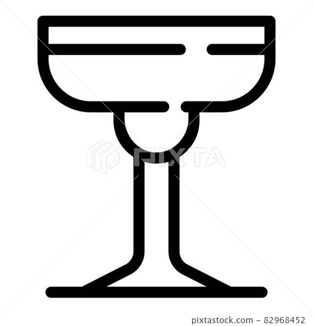 Champagne saucer icon, outline style 82968452