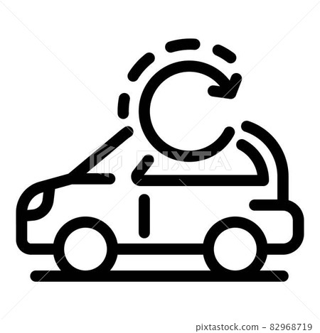 Reload smart car icon, outline style 82968719