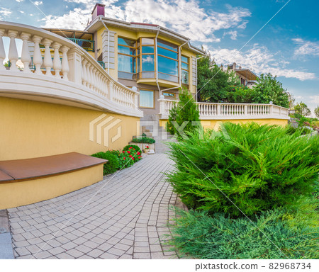 Exterior modern style villa surrounded by nature 82968734