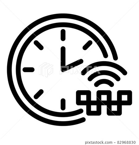 Time carsharing icon, outline style Time carsharing icon, outline style 82968830