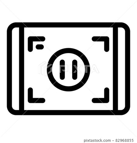 Pause screen record icon, outline style Pause screen record icon, outline style 82968855
